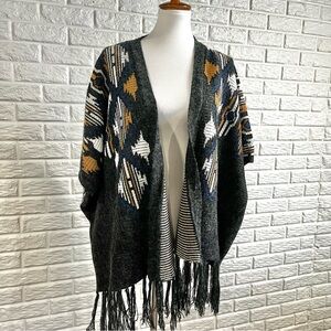 Fringed Boho South West shrug size small/ medium